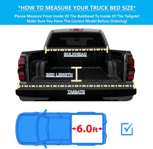 Vista 2 de Mamoru Funda enrollable suave para caja de camioneta compatible con Ford Ranger 2019-2023 de 6 pies/72.7" Cama Styleside Funda de cama enrollable