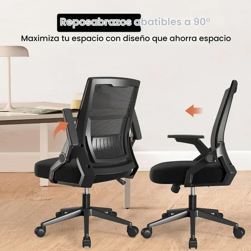 Vista 5 de GTPOFFICE Silla de oficina ergonómica, silla de escritorio para computadora cómoda con soporte lumbar ajustable, silla de oficina de malla