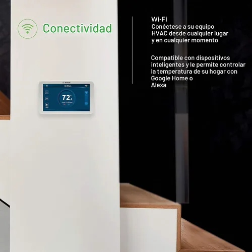 Vista 3 de Bosch termostato con control y conexión Wi-Fi.