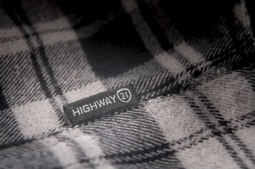 Vista 9 de HIGHWAY 21 Marksman - Camisa de franela a cuadros, con botones para motocicleta, tela protectora de algodón tejida