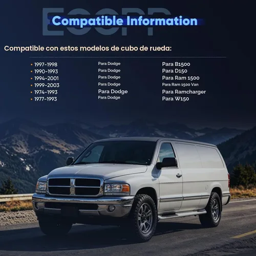 Vista 7 de ECCPP - 4 espaciadores de rueda de 1.25 pulgadas y 5 lengüetas de 0.197 x 0.2 x 5.5 in con pernos de 1/2 pulgada de 4.252 in para Dodge Ram 1500
