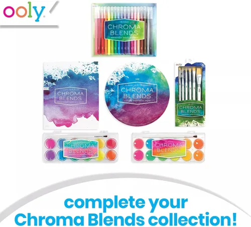 Vista 5 de Ooly Chroma Blends - Marcadores de pincel de acuarela, bolígrafos para escritura y letras a mano, suministros escolares, juego de 18