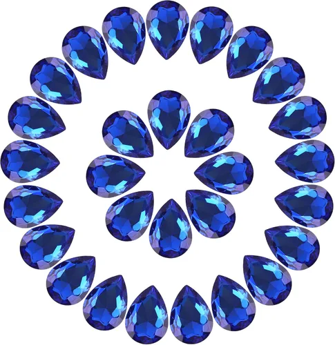 Vista 10 de Jyukan DIY lágrima de cristal AB resina diamantes de imitación Pointback cristal facetado fabricación de joyería artesanal (50 unidades)