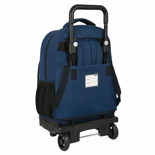 Vista 3 de Mochila Escolar con Ruedas BlackFit8 Urban Negro Azul marino (33 x 45 x 22 cm)