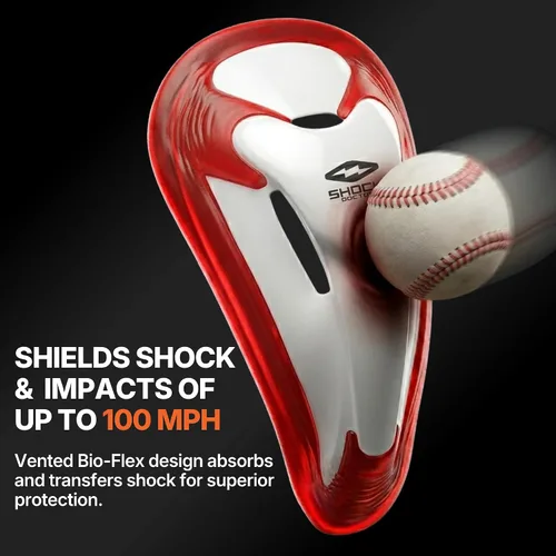 Vista 5 de Shock Doctor Compression Shorts with Protective Bio-Flex Cup, Moisture Wicking Vented Protection - Adult