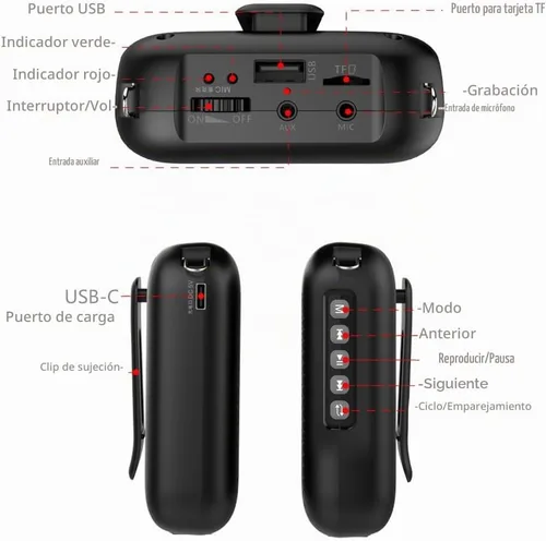 Vista 8 de Norwii Voice Amplifier with Bluetooth, Portable Speaker with Microphone
