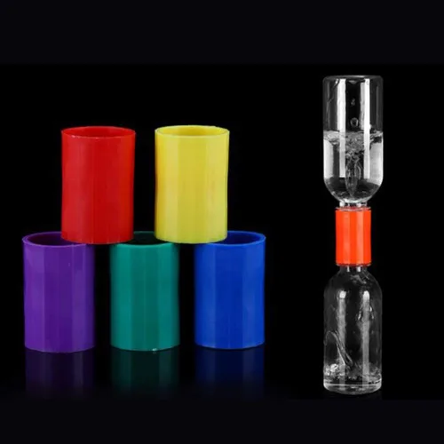 Vista 4 de Conectores de botella Tubo de ciclón para experimento científico Vórtice Botella Conector de agua Ciencia Ciclón Tubo Experimento Herramienta Rojo