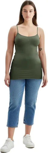 Vista 151 de Emmalise Camisola larga casual básica para mujer, con tirantes ajustables, top en capas