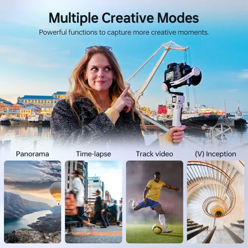 Vista 9 de Zhiyun Crane M3S Combo Gimbal Stabilizer for Cameras, Built-in Fill Light, Bluetooth Control, Vertical Shooting, Compatible with Mirrorless Cameras