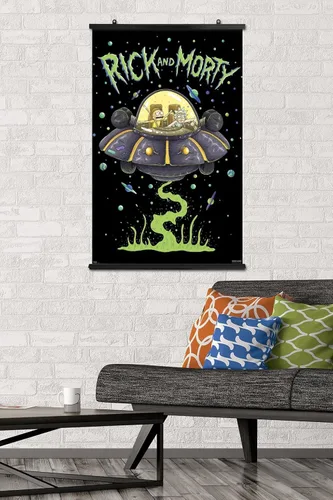Vista 2 de Trends International Rick and Morty-Ship - Póster de pared con clip, 22.375 x 34 pulgadas, paquete de póster y clip