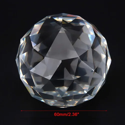 Vista 5 de HEEPDD Bola atrapasoles de cristal de cristal, globo de prisma transparente, pisapapeles arcoíris para decoración de ventanas del hogar, 2.36