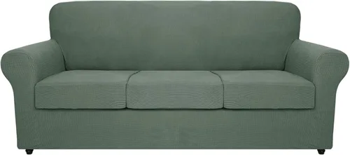 Vista 27 de MAXIJIN Fundas para sillas de 2 piezas con brazos, súper elásticas, para sala de estar, perros, a prueba de mascotas, protector de sofá ajustable