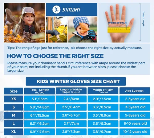 Vista 6 de SIMARI Guantes de invierno para niños, pantalla táctil, cálidos, térmicos, para correr, ciclismo, fútbol, rugby en clima frío, 106