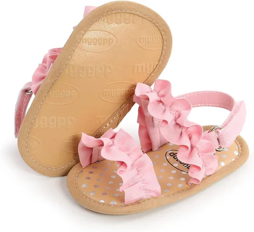 Vista 19 de Sandalias de verano para bebés, niñas y niños, unisex, antideslizantes, suela suave, transpirable, para primeros pasos, zapatos de playa al aire