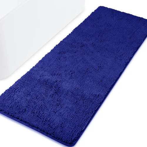 Vista 213 de Yeaban Alfombra de pasillo de baño de 24 x 72 pulgadas, antideslizante, alfombra de baño larga de felpilla gruesa, absorbente y lavable, alfombra