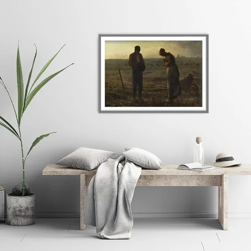 Vista 5 de Jean-Francois Millet - El Ángelus (1859) - Póster de pintura clásica, regalo de arte/ Tamaño: A5 (5.827 x 8.268 in)