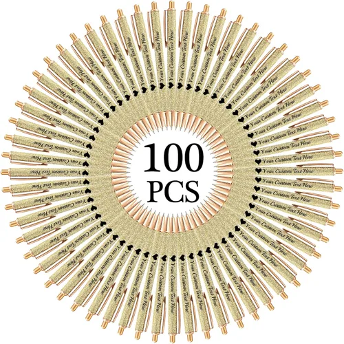 Vista 29 de Bolígrafos de purpurina personalizados con nombre impreso, bolígrafo personalizado con barril de metal, retráctil, bonito y elegante, regalos