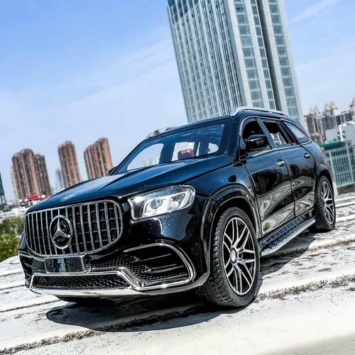 Vista 7 de WAKAKAC Modelo de automóvil fundido a presión GLS63 AMG 1/24 aleación coleccionable de juguete con luz y sonido, vehículo de juguete para adultos