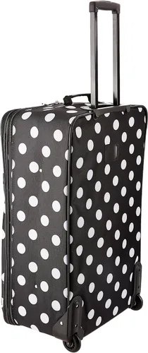 Vista 2 de Rockland Vara Softside - Juego de equipaje vertical de 3 piezas, Punto Negro, Vara Softside Juego de equipaje vertical de 3 piezas