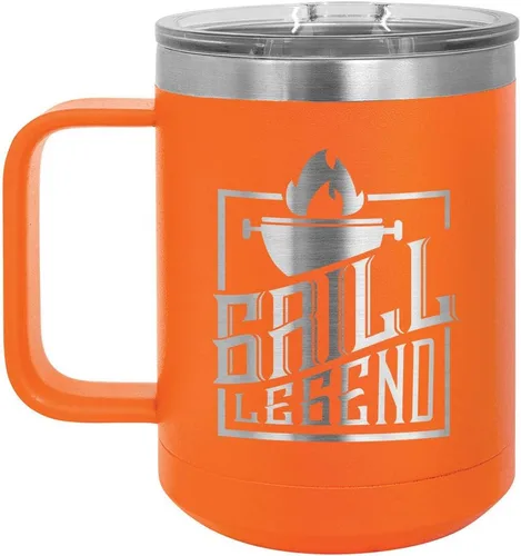 Vista 8 de Grill Legend - Taza de café (15 oz), color negro