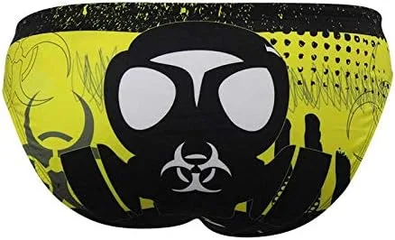 Vista 2 de Traje de baño BIO Amarillo/Negro, bañadores para nadadores, Waterpolo, Hockey submarino, Rugby subacuático