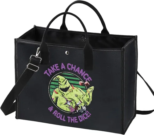 Vista 7 de BWKTOP Funny Ghost Tote Bag - Ghost Fans Gift: Take A Chance And Roll The Dice