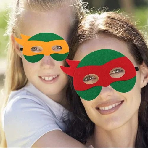 Vista 5 de Paquete de 12 máscaras de superhéroe para niños, máscaras de fieltro de superhéroes, recuerdos de fiesta, juego temático de superhéroes, suministros
