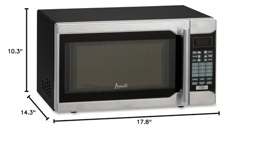 Vista 2 de Avanti, AVAMO7103SST, microondas One-Touch de 700 vatios de 0.7 pies cúbicos, negro, acero inoxidable