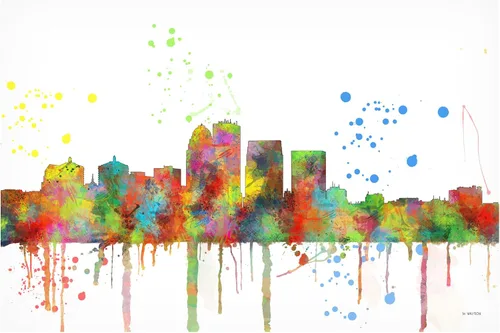 Vista 2 de Trademark Fine Art - Lienzo decorativo con texto en inglés "Louisville