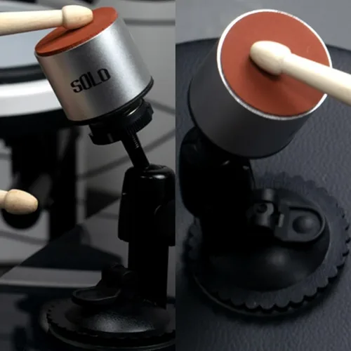 Vista 2 de Aestivate Mini tambor de silencio tambor pequeño tambor de práctica con soporte de ventosa Kit de práctica de tambor de ajuste de ángulo de 180 °