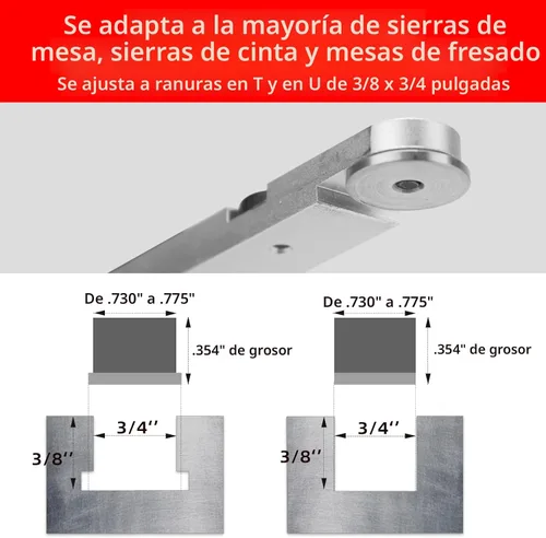 Vista 8 de GOINGMAKE Calibre de inglete para sierra de mesa con parada de volteo microajustable y valla extensible y parada de ángulo rápido para sierra
