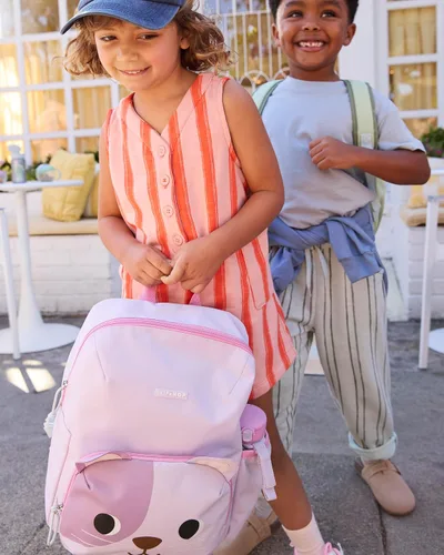 Vista 2 de Skip Hop Mochila para niños pequeños con correas acolchadas ajustables, bolsillo frontal con cremallera y bolsillo lateral para botella, se adapta a