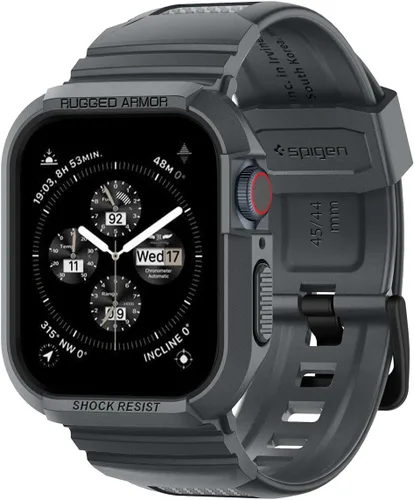 Vista 13 de Spigen for Apple Watch 45/44mm 41/40mm Band Case Negro