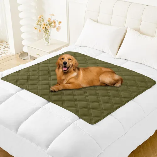 Vista 146 de Smiry Funda impermeable para cama de perro, manta reversible para mascotas para sofá Manta suave lavable para perro, funda a prueba de fugas