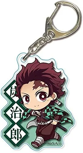 Vista 2 de Juego de aretes de Tanjiro de anime Demon Slayer Kimetsu No Yaiba Hanafuda - Pendientes colgantes para mujeres y hombres