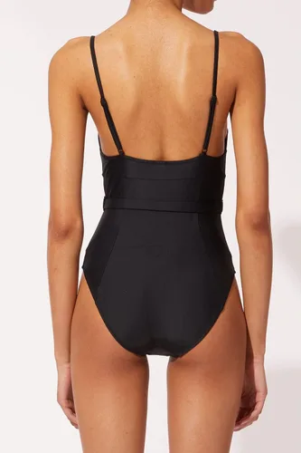 Vista 3 de Solid Striped Traje de baño de una pieza para mujer The Spencer