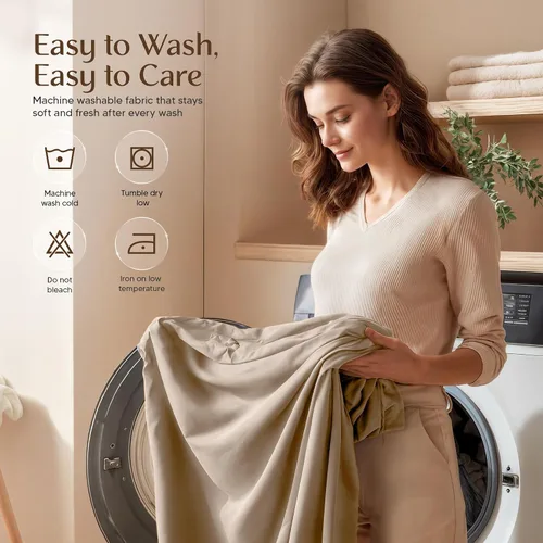 Vista 7 de Utopia Bedding - Juego de sábanas de microfibra cepillada, resistente al encogimiento y a la decoloración, de fácil cuidado, 3 piezas, tamaño Beige