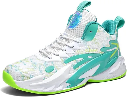 Vista 9 de NCNDB Tenis de baloncesto unisex transpirables para correr, a la moda, antideslizantes, acolchados, para correr, caminar, entrenar Rosado