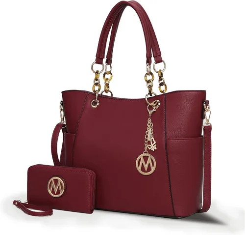 Vista 51 de MKF Collection - Juego de bolsa de mano para mujer, con cartera y asa superior, de piel vegana