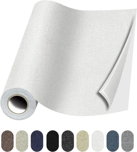 Vista 20 de Cinta de reparación de tela, parche autoadhesivo para muebles Lona Beige