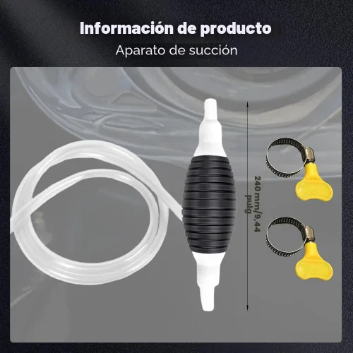 Vista 7 de Bomba de sifón líquido multifuncional, extractor de líquidos manual de gran diámetro para gasolina, aceite de motor, combustible, diésel, agua