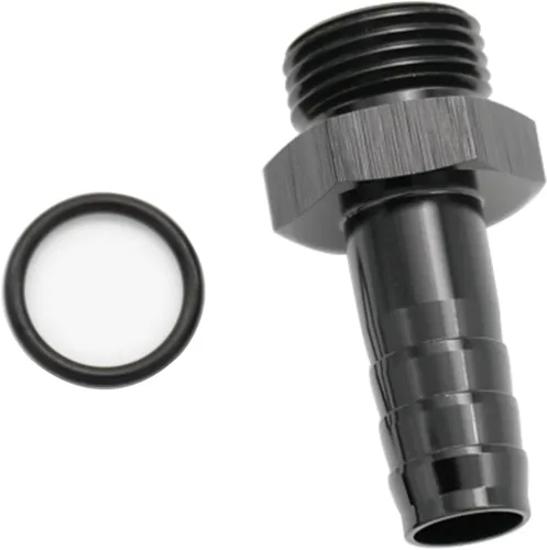 Vista 16 de Aluminio -4 AN ORB macho a 1/4 "(6.35mm) Barb Push On Manguera Adaptador Negro