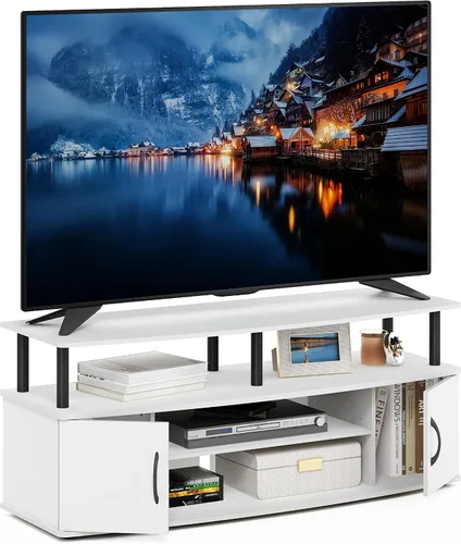 Vista 12 de Furinno - Soporte para centro de entretenimiento, para televisor de hasta 55 pulgadas, pino ámbar/negro