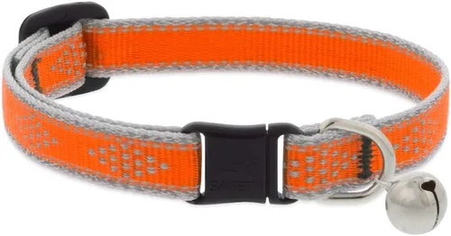 Vista 8 de Collar de seguridad reflectante para gatos de 1/2 pulgada de ancho con diamante verde que se ajusta de 8 a 12 pulgadas