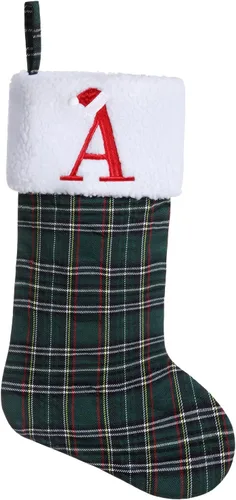 Vista 33 de Calcetines de Navidad bordados con monograma inicial de 20 pulgadas, decoración de Navidad, calcetines personalizados, decoración de temporada