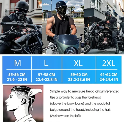 Vista 6 de Casco de motocicleta de estilo alemán, aprobado por DOT, para adultos, hombres y mujeres, casco de media carcasa con gafas, para bicicleta de calle