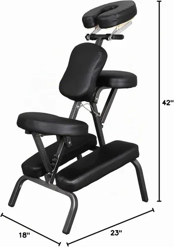 Vista 3 de JupiterForce Silla de masaje portátil, plegable, ligera, para terapia de tatuajes, con esponja ajustable de 4 pulgadas de grosor, para cliente, spa