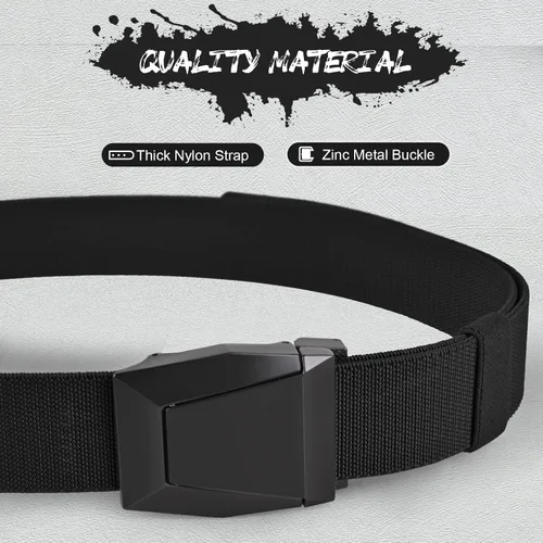 Vista 2 de KingMoore Cinturón para hombre - Cinturón de nailon táctico militar de 1.5 pulgadas con hebilla de liberación rápida