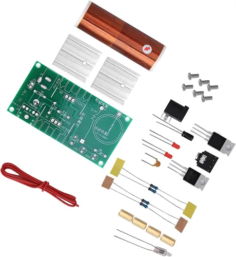 Vista 9 de ViaGasaFamido Módulo de bobina Tesla Altavoz de plasma Soporta Función de Arco Desmontado, Mini Kit Electrónico DIY Herramienta para Productos