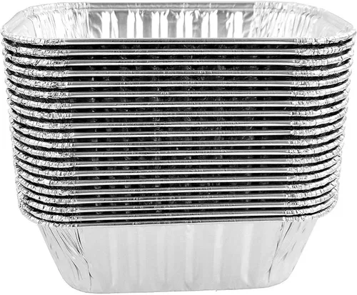 Vista 5 de PACTOGO Mini molde para pan de papel de aluminio de 1 libra con tapa transparente de cúpula alta, recipientes desechables (paquete de 25 juegos)